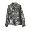 Color Blocked Casual Loose Shirt Women's Button Up Top T-shirt
