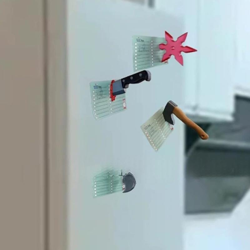 Funny Knife Magnetic Fridge Stickers, 3D Fun Axe Fridge Magnet, Novelty Home Decor Gifts, Eye-Catching Fridge For Iron Surface