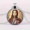 Христианское ожерелье-подвеска с Девой Марией, украшения веры, надежды, любви, религиозные подарки для женщин, подвеска-ожерелье с драгоценным камнем времени