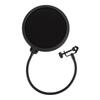 Microphone Pop Filter 360 Degree Adjustable Versatile Sturdy Dual Layered Wind Pop Screen Shield with Gooseneck Stand