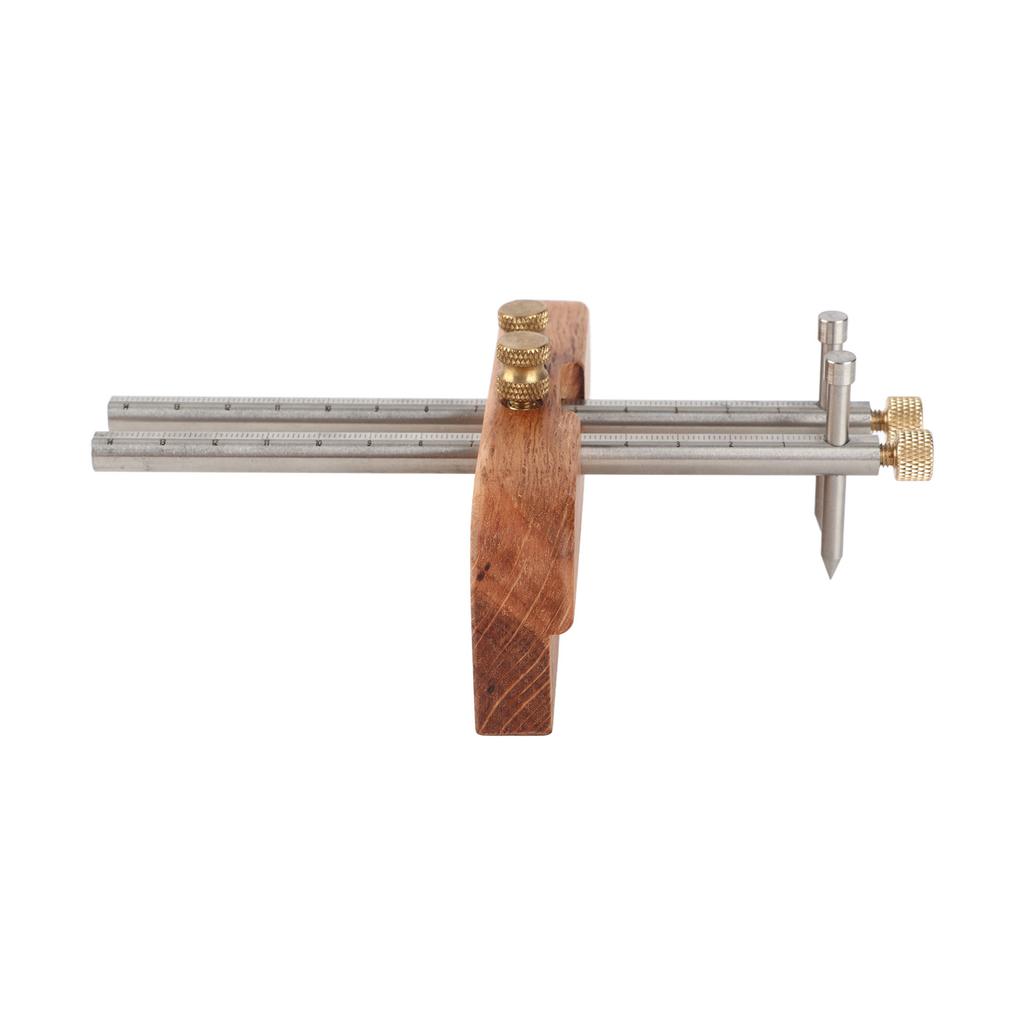 Woodworking Marking Gauge Dual Rod Draw Line Stainless Steel Mortise Gauge for Metal Wood Ceramic