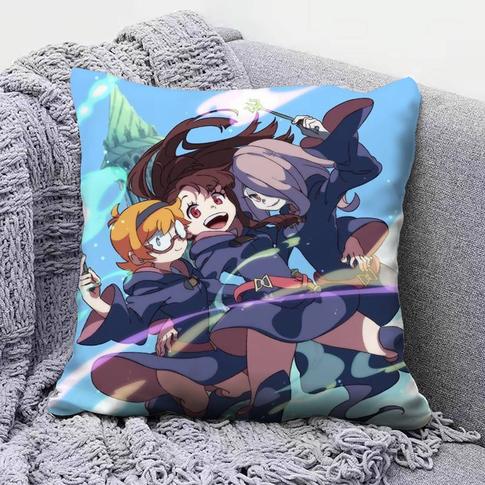 Akko Lotte Sucy Little Witch Academia Anime  Home Sofa Cushion Covers and Aecorative Custom Pillow Covers 30X30cm