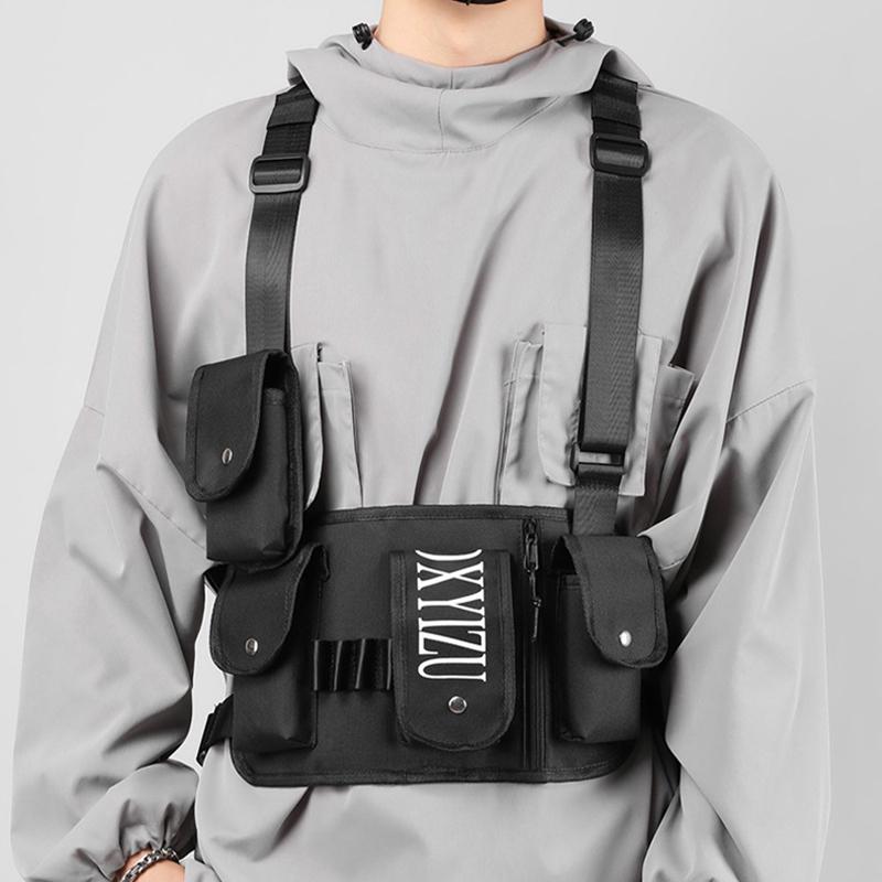 2025 New Multi-functional Chest Bag Tactical Function Multi-pocket Vest Bag Lightweight Waterproof Outdoor Sports Cycling Backpack