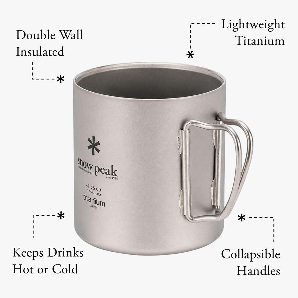 Snow Peak Titanium Double Mug 450ml MG053
