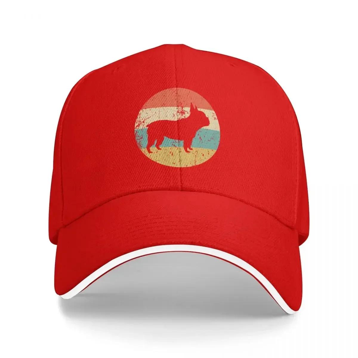 

French Bulldog Hoodie Retro French Bulldog Baseball Cap Trucker Cap fishing hat golf hat genuine Womens 2025 Unisexs