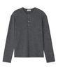 NOISE Soft Henley Neck Sleeve Knit - Gray