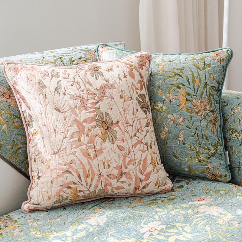 Chenille Anti-slip Sofa Cushion European Floral Jacquard Sofa Covers Living Room All-season Universal Couch Cover Home Decor