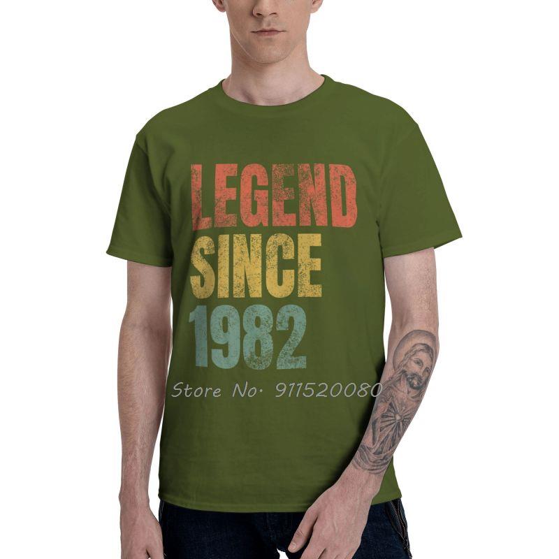 Mens Retro 39th Birthday Gift TShirt Novelty Legend Since 1982 Tshirt  Cool T Shirt Homme Cotton Tee Top Gift