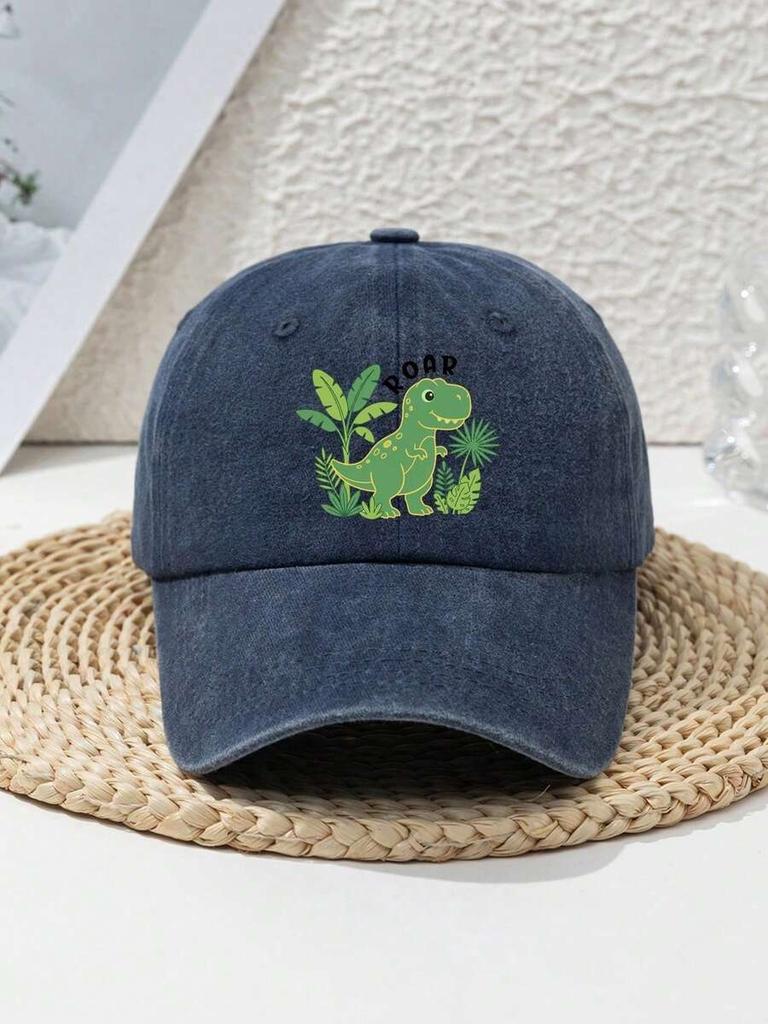 Space Explorer Graphic Distressed Baseball Cap Adjustable Polyester Casual Outdoor Hat