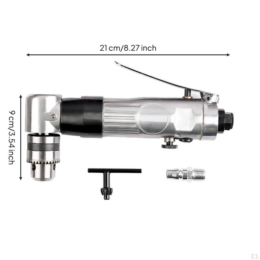 3/8 Inch Pneumatic Angles Tool 1500 RPM High Speed Reversible Compact Design for Tight Confined