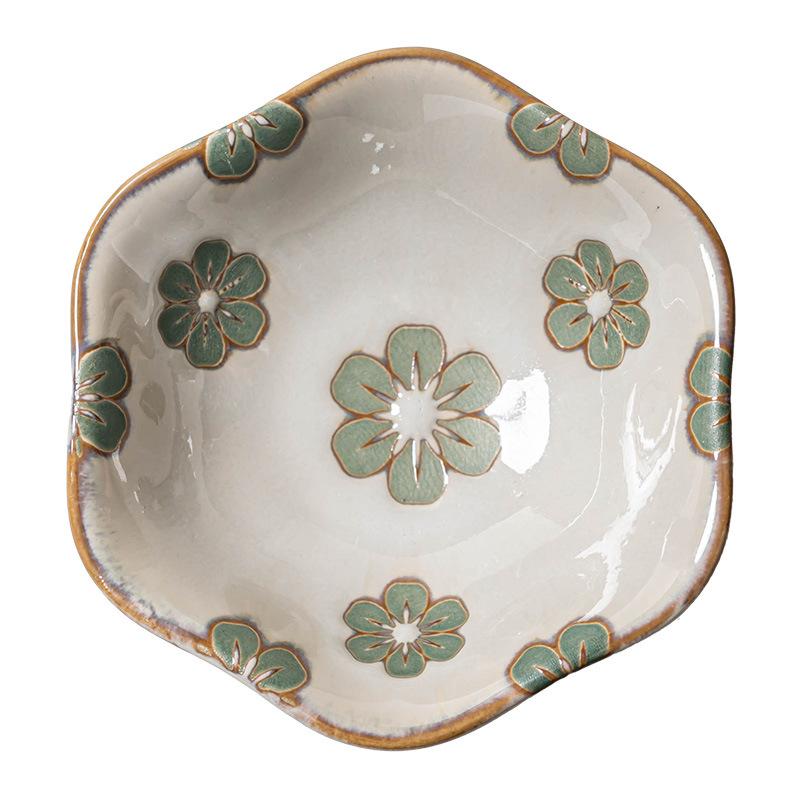 Premium Taste Plate Ceramic Plate Delicate Small Plate Dipping Plate Household Dish Dessert Plate Tableware Spitting Bone Plate