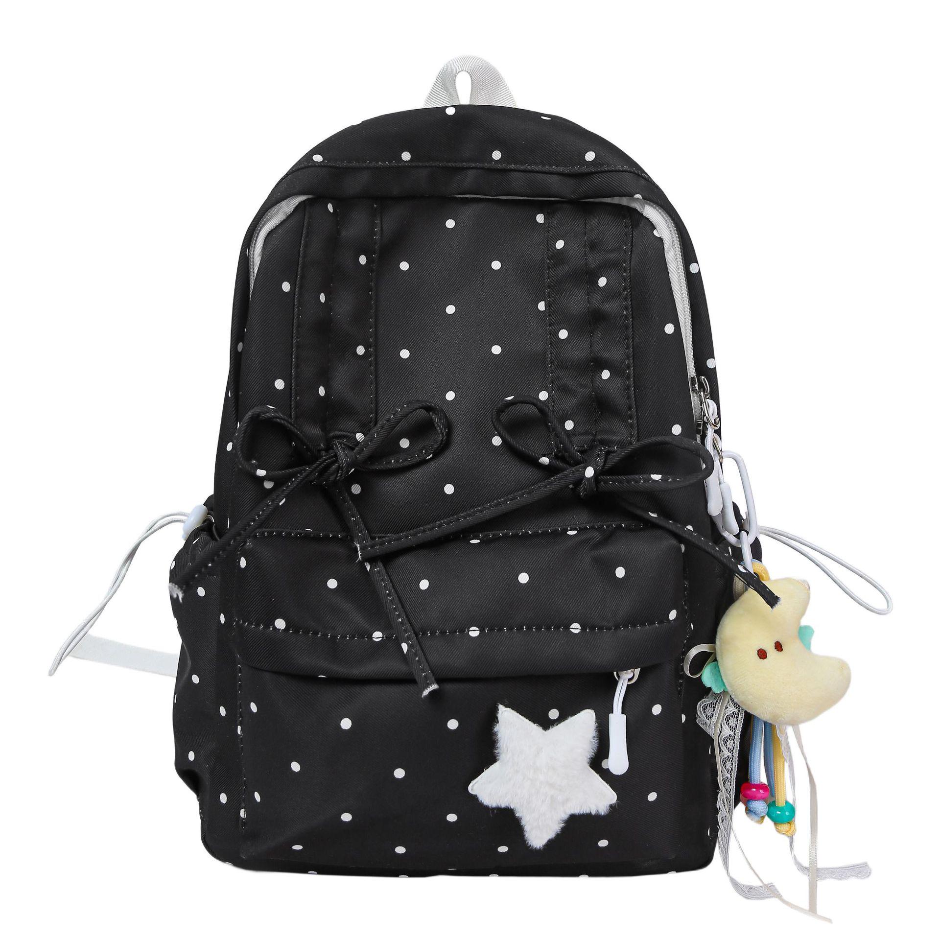 

2025 Милий та свіжий рюкзак великої місткості з принтом No Pendant чорний