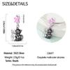 New Authentic Copper Animal Collection Charm Bead Charms Black Wing Cat Fishing Pendants Bead Charms Compatible With Bracelets Do It Yourself Jeweller