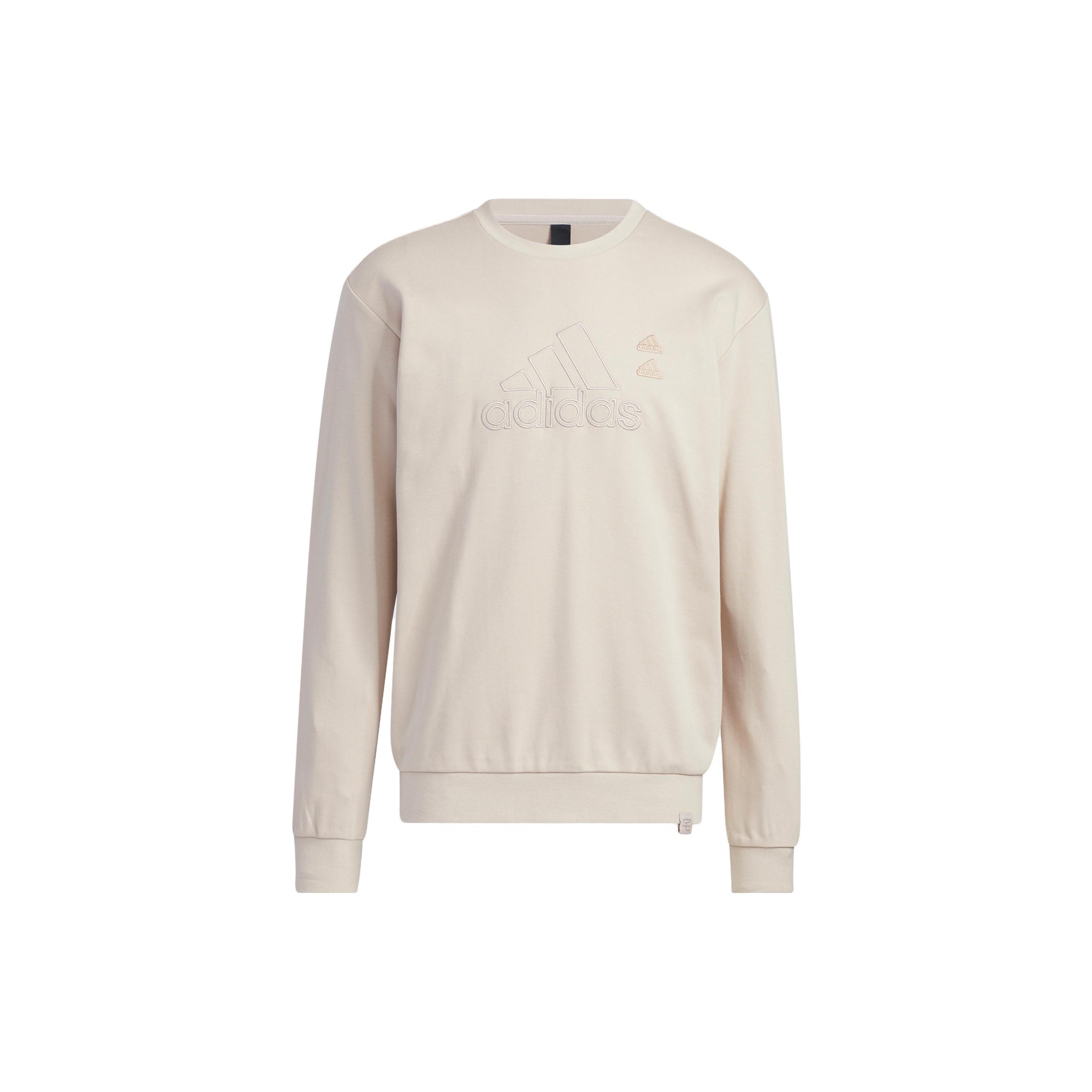 adidas ST GZ LOGO Sweatshirt Asia Sizing Tan Men s IA6953 L