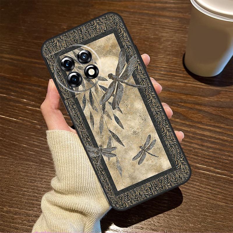 Dragonfly Pattern For OnePlus 15 13 12 11 15R 13R 12R 8T 10T 13T Case For OnePlus Nord 5 CE 2 3 4 Lite N20 N30