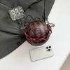 2025 New European & American Halloween Funny Skeleton Chain Crossbody Bag Gothic Style Shoulder Small Round Bag