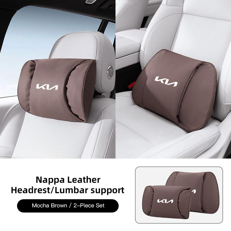 Car Headrest Neck Pillow Lumbar Cushion Set Breathable Soft For KIA K3 Sportage Carnival K5 Seltos Pegas KX1 EV5 Sonet EV6 K4 K8