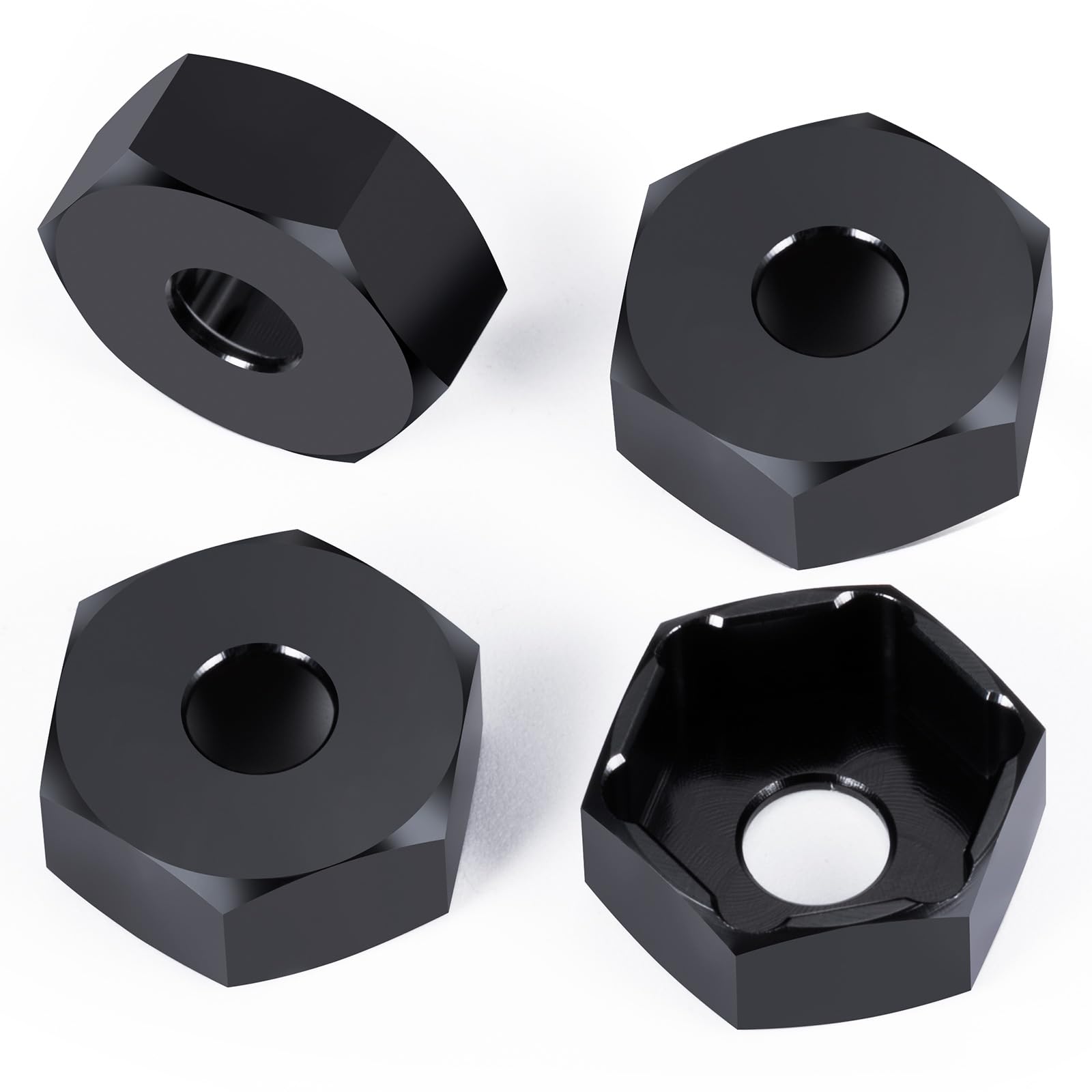 

TRZX 4pcs 12mm to 14mm Wheel Hex Hub Adapter RC Hex Coupler Upgrade Parts for 1/10 SCX10 TRX4 TRX6 Tamiya Traxxas Rossi RC Cars