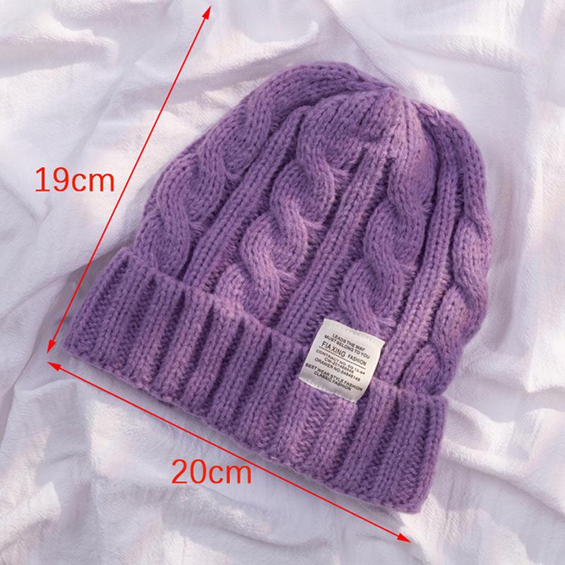 Winter Beanie Hat for Women Knit Cap Warm Couple Cap Lady Thread Knitted Beanie Chapeau Female Bonnet