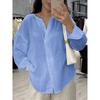 2025 New Women's Casual Long-sleeved V-neck Regular Multi-color Top Shirt