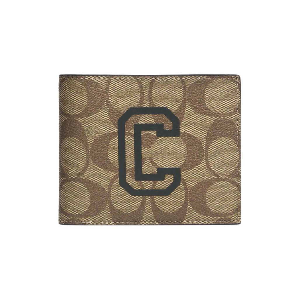 New COACH 3 IN 1 Wallet Artificial Leather Card Holder, Wallet Men's Khaki CF611-QBV3D