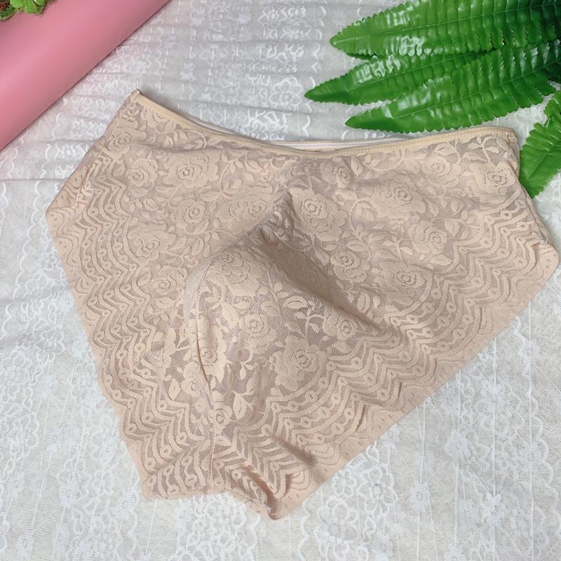 Underwear Men Sexy Lace Transparent Jockstrap See Through Lingerie Pouch Boxers Seamless Underpants Sissy Feminization Briefs