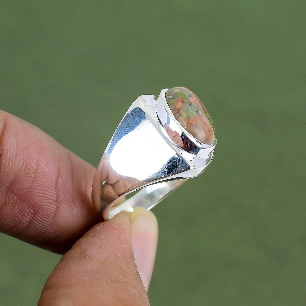 Unakit Ring 925 Sterling Silber Ring Wundervoller Ring Hochwertiger Edelsteinring Handgefertigter Boho Schmuck Geschenk Für Mutter Erhältlich In Ringgröße