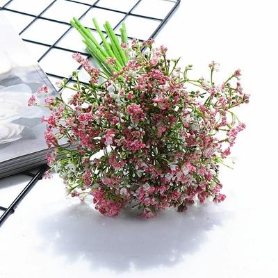 1 Bundles Artificial Flowers Gypsophila Artificial Baby's Breath Plastic Flower Plants Baby's Breath for Home Hotel Decor Wedding Bouquet