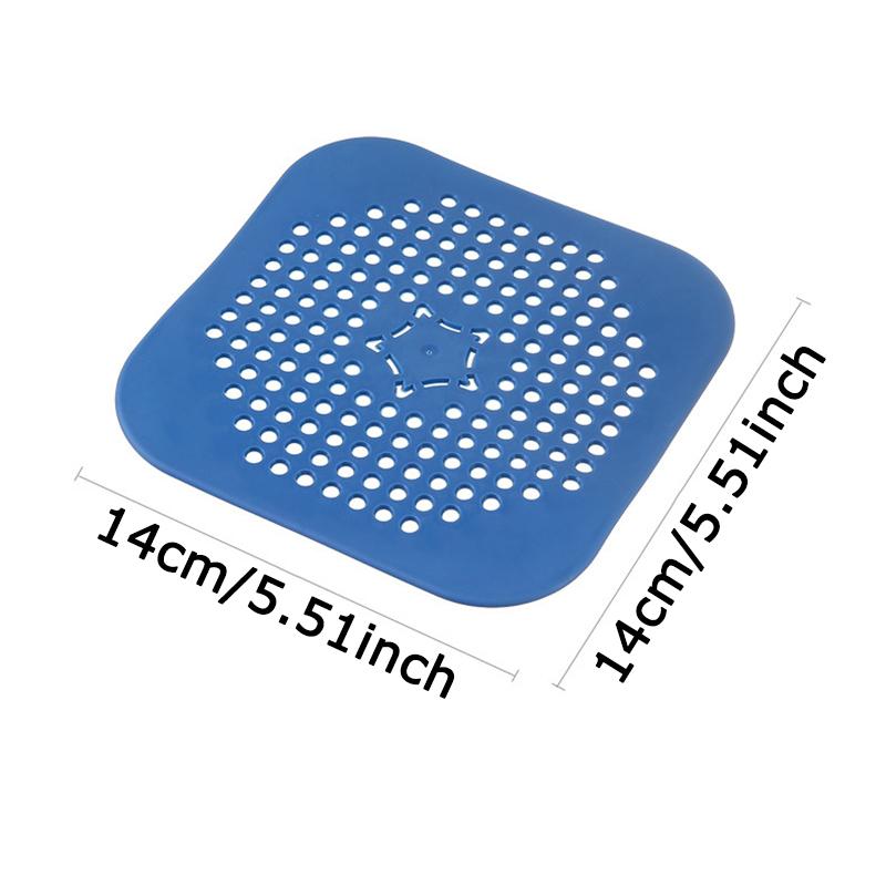 WTEMPO 1 buc pătrat baie duș filtru de păr chiuvetă filtru anti-înfundare cadă duș covoraș de scurgere de pardoseală covoraș din silicon pentru chiuvetă de bucătărie unelte pentru baie