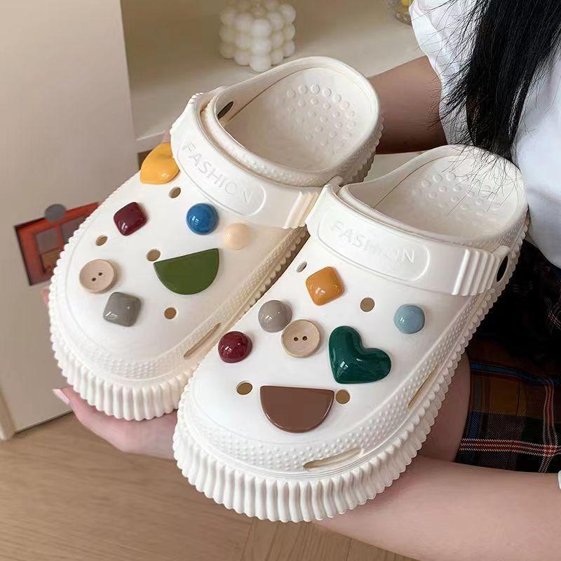 Slippers outer wear summer women's new casual fashion cover toe cool slippers platform muffin shoes beach shoes
