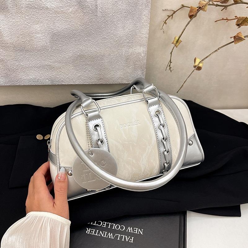 Bowling Bag for Women 2026 Casual Western Style Handbag, New Fashiable Retro Pillow Shoulder Bag