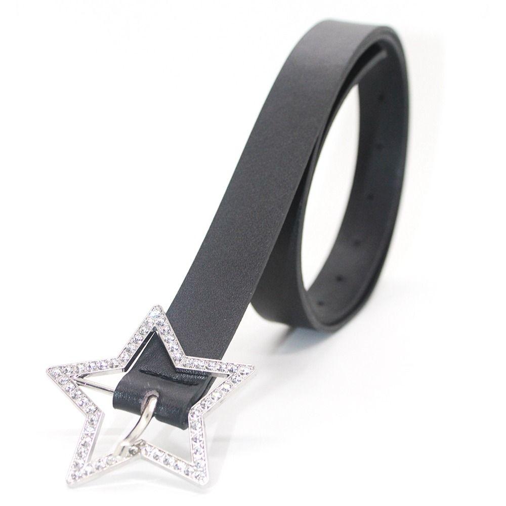 Leather Zinc Zinc Alloy Width Waist Belt Corset Belt Adjustable Waistband Star Buckle Belt Women Waist Belt