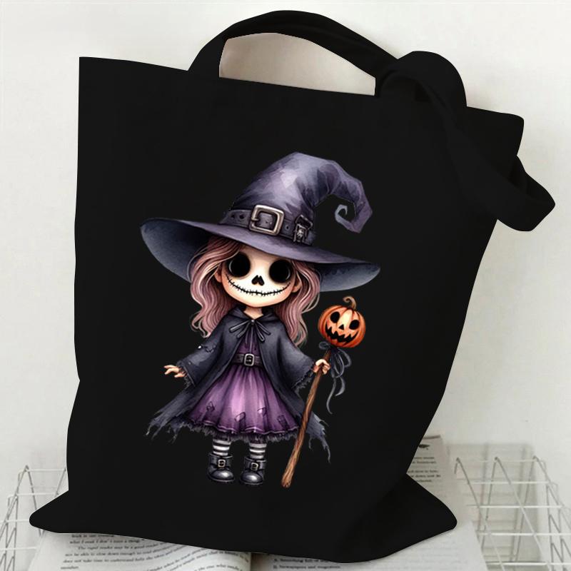 

Сумка-тоут с изображением куклы-клоуна для женщин и мужчин, готическая сумка на плечо с изображением мультфильма, сумка для покупок на вечеринку в честь Хэллоуина, сумка для подростков