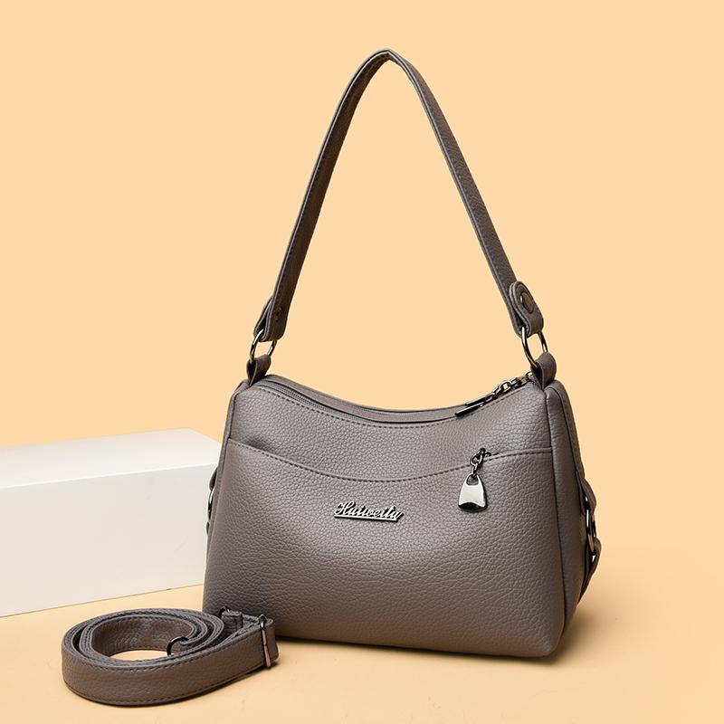 PU Umhängetasche Damen Achseltasche Tasche für Mütter mittleren Alters Umhängetasche