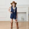 Children's Ethnic Hippie Suede Tassel Vest Set