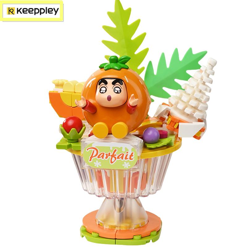 NEW Keeppley Crayon Shinchan Building Block Action Figure Shinnosuke Shiro Cartoon Characters Assembly Anime Toy Gift