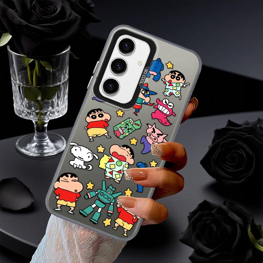 Case for Samsung Galaxy A23 A71 A25 A73 A54 A12 A13 A72 A16 A34 A32 A36 A17 A52 A14 A56 Phone Cover Cool Cra-yons Shin-chans