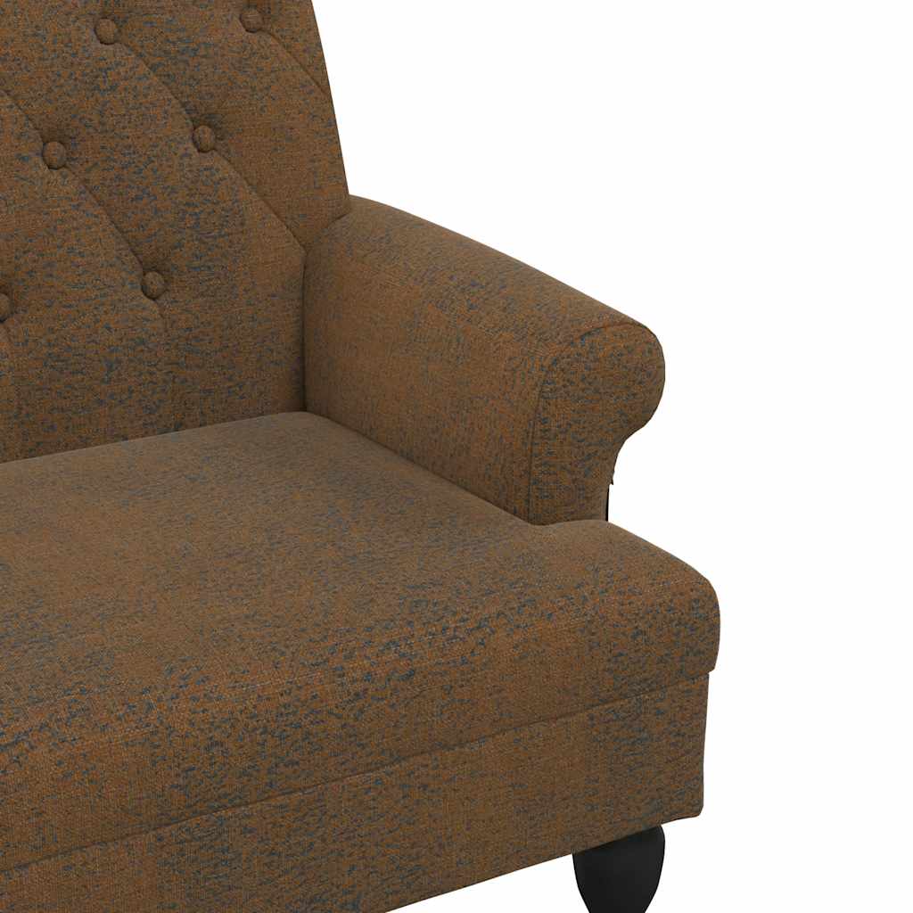 Bench with Backrest Brown 120 x 62 x 75.5 cm Faux Suede Look