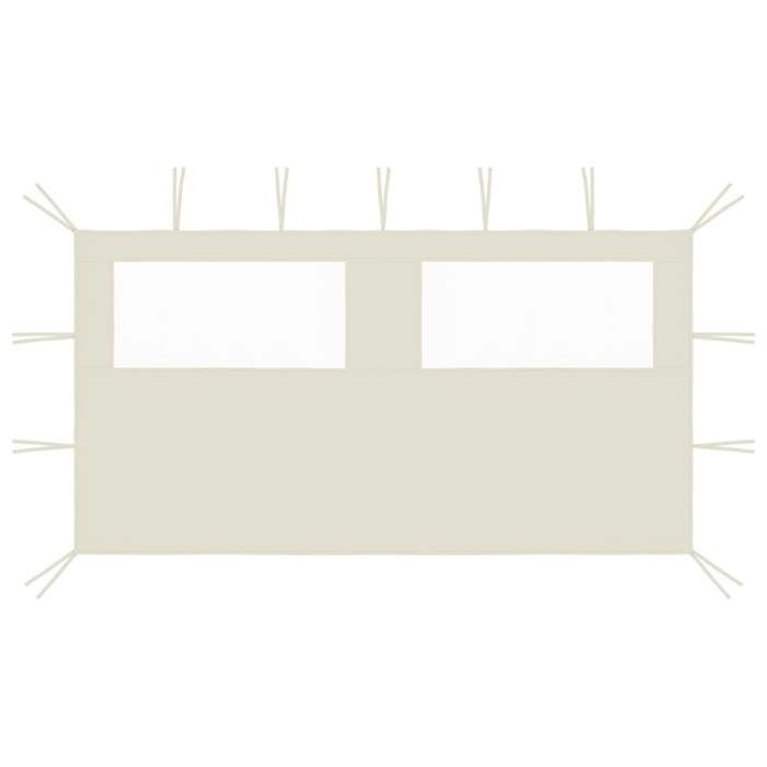 VidaXL Gazebo Side Wall with Windows Side Wall for Reception Tent Garden Pavilion Terrace Outdoor 4x2 3070421
