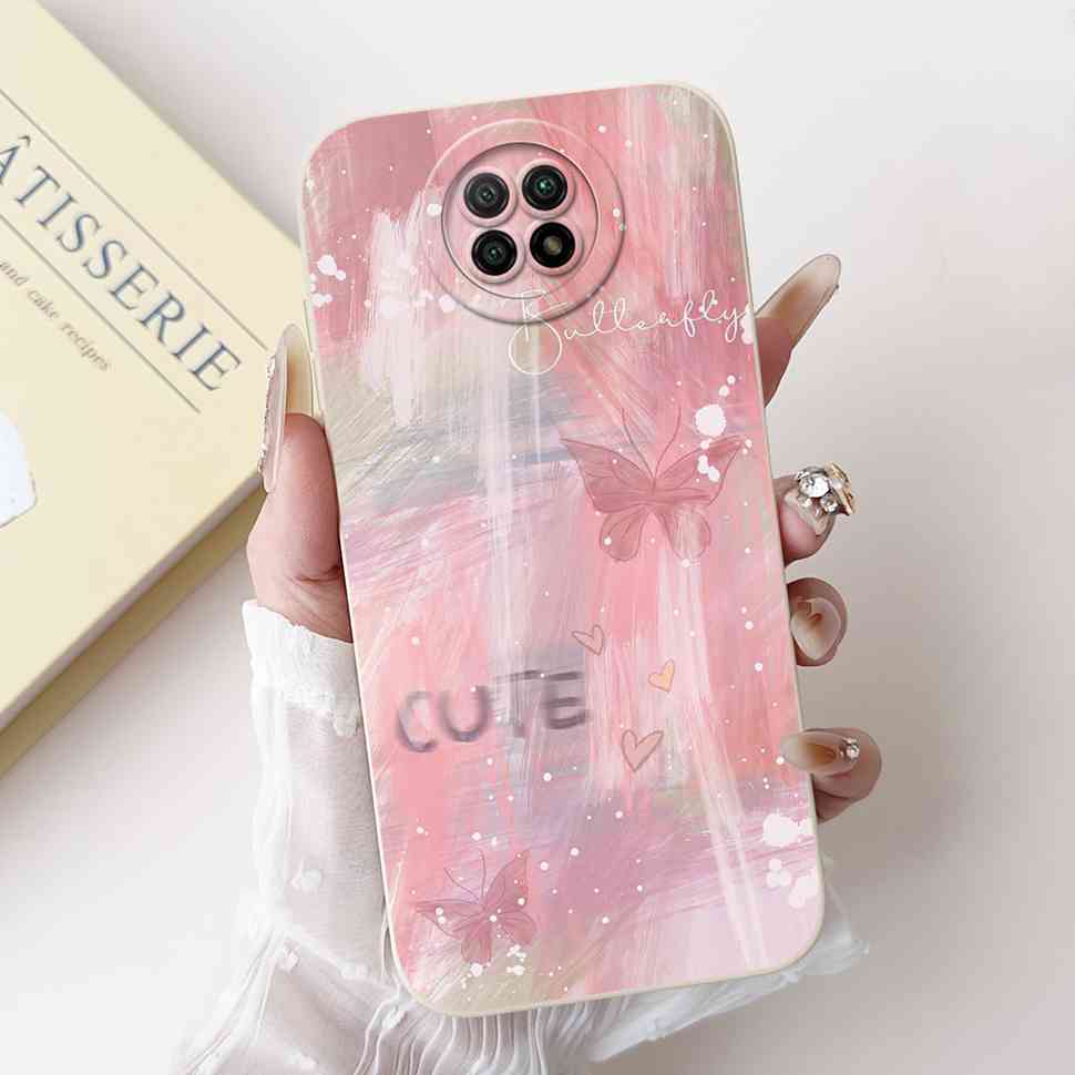 For Redmi Note 9 5G M2007J22C Case Cartoon Rabbit Soft Silicone Matte Cover For Xiaomi Redmi Note9 5G 6.53" Flower Shell Capa