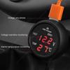 3 In 1 12/24V Car Volt Meter Auto LED Digital Voltmeter Gauge+Thermometer+USB Charger Current Meter Volt Detector Thermometer