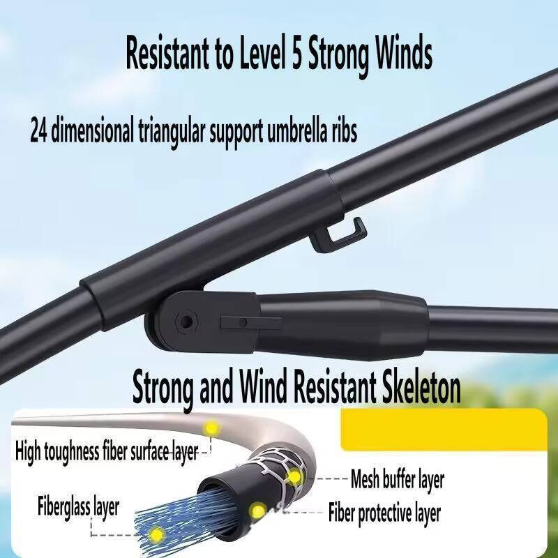 New Version Fishing Umbrella with Mechanical Arm Adjustment Big Beach Umbrella Large Parasol Outdoor Sunshade Protector