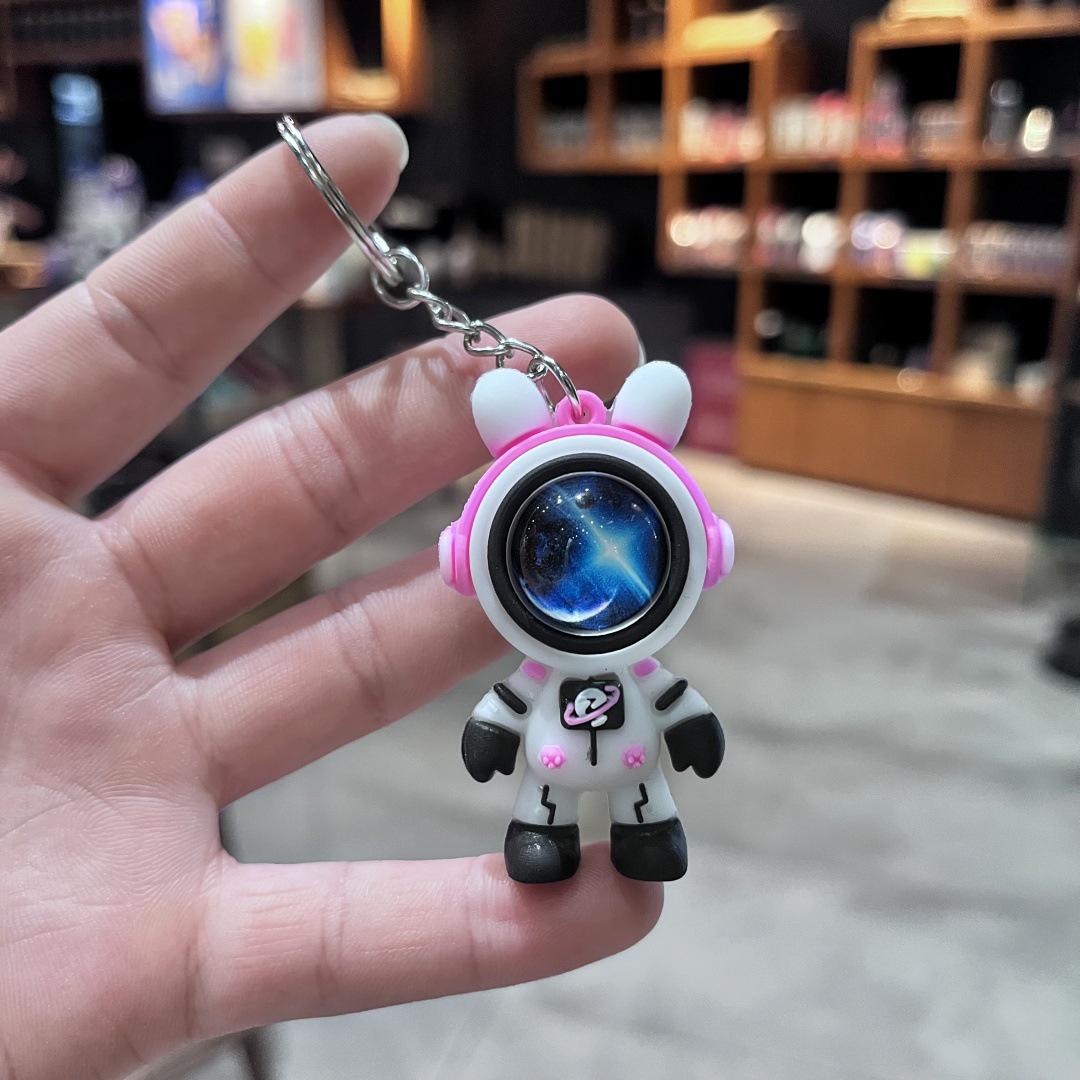 

Cosmic Star Rabbit Astronaut Keychain - Creative Couple Gift & Bag Charm