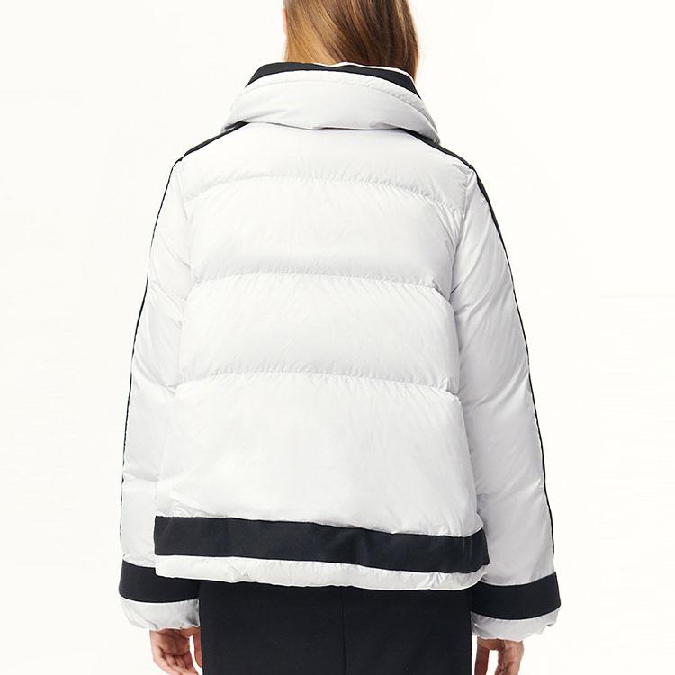 Fila X Mihara Yasuhiro Collaboration Casual Warm Color Block Logo Printed Down Jacket Women Outerwear Gray F11W143904F-GY