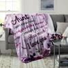 1pc Ultra-Soft Aunt Gift Throw Blanket - Cozy Floral & Butterfly Design, Perfect for Couch, Bed, Office Nap, Camping & Travel - Durable, All