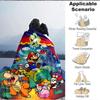 1pc Mario Soft & Warm Flannel Blanket, Multi-Purpose Throw Blanket for Couch, Sofa, Office, Bed, Camping, Travel 138