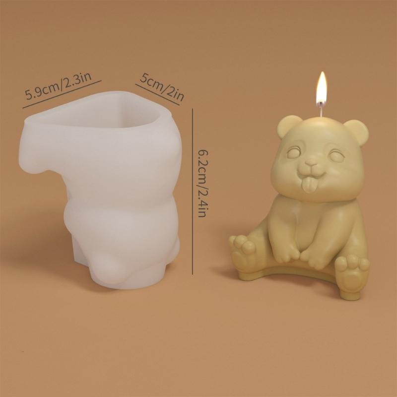 Creative Panda Shape Candle Molds Bamboo Silicone Molds Cake Decorating Tools Silicone Crafts Moulds for Hand-Making