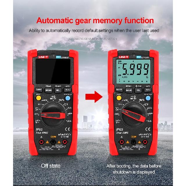 UNI-T UT191E UT191T Professional Digital Multimeter UNIT True RMS ACV AC DC Voltage Current Meter Capacitor Resistor Tester