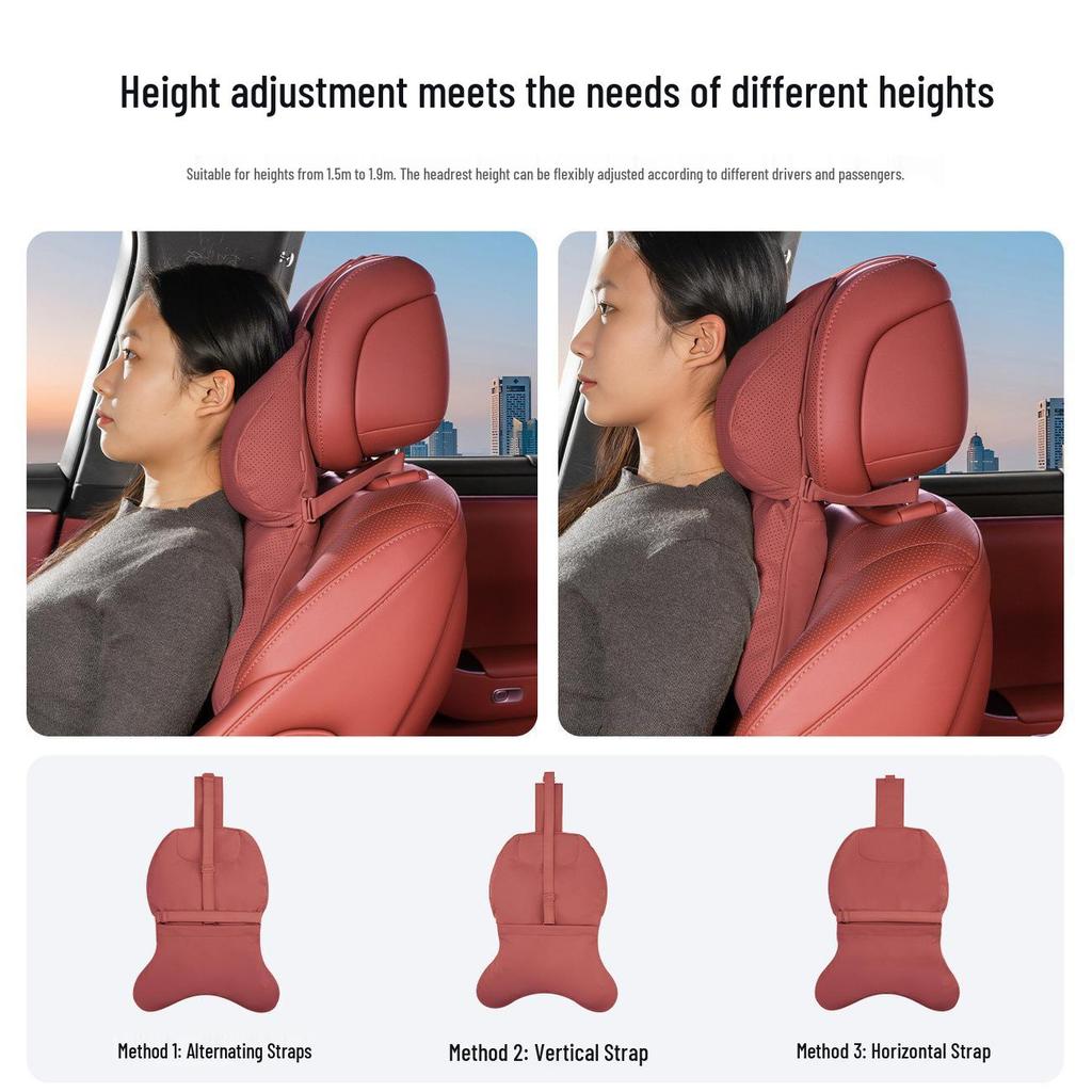BMW 1/3/5 Series Headrest Neck Pillow & Lumbar Support - Volcano Red