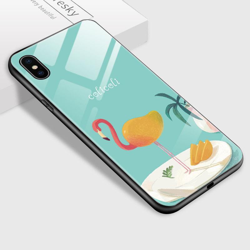 Popular Stylish Ins Tempered Glass Phone Case for iPhone Samsung Galaxy Infinix TPU Soft Edge Shockproof Cover Cases